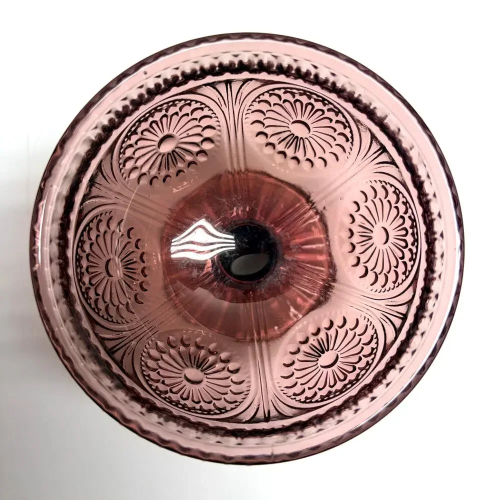 The Pioneer Woman Adeline Plum Purple Glass Footed Dessert Sherbet Cup